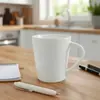 Taza de Cerámica de Porcelana Blanca Taza de Café Patrón Opcional Texto Taza Publicitaria para Eventos de Empresa Taza de Leche Taza Sencilla
