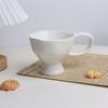 Taza de Vidrio Irregular con Base Alta Estilo Coreano, Taza de Cerámica, Taza de Café, Taza de Desayuno de Alta Apariencia para Uso en Casa