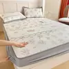 Verão Classe A 1800D Seda de Gelo Videira de Gelo Tapete Refrescante Conjunto de Três Peças Estilo Lençol de Elástico Totalmente Fechado Antiderrapante Para Dormir Nu Tapete Refrescante Ar Condicionado Tapete Macio