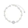 Pulsera de Perlas Dulce, Fresca, Exquisita y de Alta Gama para Mujer, Moda Estilo Coreano Pulsera Azul Claro Elegante Estilo Ins Joyería de Mano de Nicho Tendencia