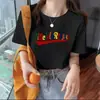 Camiseta de Manga Corta Versátil para Mujer Estilo Coreano y Japonés de Verano con Estampado Único de Dibujos Animados Lindos Diseño de Moda