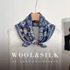 Moda Otoño e Invierno 2026 Nuevo Pañuelo de Seda Diseño Sencillo Versátil Pañuelo Cuadrado de 65 cm Chal de Lana de Seda