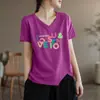 Comercio exterior transfronterizo último lote de comercio exterior marca grande etiqueta cortada ropa de maternidad camiseta de manga corta versátil a la moda elegante top camisa de capa base