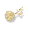 Fabricantes atacadistas de materiais para acessórios de joias semiacabados metal banhado a ouro broche de flor suporte vazio DIY acessórios para lapela
