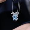 Colar Hailanbao Feminino Luz de luxo nicho design sentido azul arco clavícula cadeia internet celebridade Ins2021 Novo