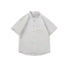 Camisa de Lino de Manga Corta para Hombre Xintang Hombres 2026 Novedad de Verano Camisa Casual Retro Japonesa de Manga de Cinco Puntos