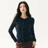 Cardigã de malha de cashmere bordado, doce e charmoso, inspirado na dopamina, para mulheres, com botões macios e coloridos e design de ombro raglã, uma peça de outer wear versátil