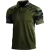 Nueva camisa polo de manga corta para hombre europea y americana con estampado 3D de camuflaje, casual, deportiva, cómoda y transpirable
