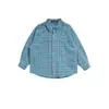 Ropa de Street Dance para Niños Estilo Hip Hop Camisa de Cuadros Azules Pantalones Largos Holgados Conjunto Ropa de Moda Trendy Hip Hop Baterista para Niños