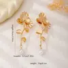 Tendencia de moda caliente transfronteriza aretes personalizados creativos de flor de borla tridimensional adecuados para el uso de damas en fiestas y banquetes