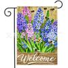 Nueva Bandera de Jardín de Primavera Verano Transfronteriza Amazon Flor Exterior Patio Decorativa Lino Doble Cara Bandera de Jardín