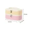 Bolsa de Maquillaje Nueva con Almacenamiento Particionado, Aspecto Elegante, Portátil, Bolsa de Almacenamiento para Cuidado de la Piel de Doble Capa, Neceser de Viaje de Gran Capacidad