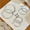 Aretes con un Toque de Alta Gama, Aretes de Aro, Aretes con Pasador de Plata 925, Aretes Redondos Geométricos, Aretes Adelgazantes para Mujer