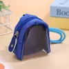 Nova Mini Carteira de Moedas Transparente, Porta-Moedas de Lona Fofo para Fones de Ouvido Bluetooth, Bolsa de Mão Portátil para Pendurar