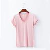 Estação Europeia verão T-shirt feminina nova cor sólida slim simples manga curta jaqueta modal uma geração de K266A