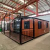 Casa Plegable Móvil de Doble Ala, Casa de Huéspedes en Zona Escénica, Casa Prefabricada, Aislamiento Térmico, Casa Contenedor de Expansión para Oficina Tres en Uno