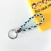 Llavero creativo llavero de cuerda de cuero cordón para llaves colgante de joyería cordón tejido fábrica de cuerda de cuero venta al por mayor