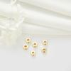 Accesorios DIY Chapado en Cobre Oro Real de 14K Cuentas de Cobre Collar Coreano Pulsera Cuentas Ajustables Materiales para Joyería Hecha a Mano