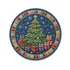 Alfombrilla Redonda Navideña de Amazon para Mesa de Comedor en Casa, Plato Aislante, Alfombrilla Decorativa Festiva para Encimera de Cocina, Posavasos