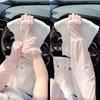 Mangas de Seda Gelo com Renda, Estilo Fada Suave Rosa Mangas de Gelo Protetoras do Sol, Finas para Dirigir ao Ar Livre Verão Protetor Solar Mangas Largas
