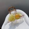 Horquilla para el pelo con forma de tiburón para mujer, elegante, de color gelatina, de tamaño pequeño, ideal para el verano, para la parte posterior de la cabeza.