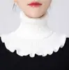 Estilo Novo Outono e Inverno Cachecol Feminino Gola Falsa Protetor de Pescoço para Calor e Proteção contra Frio Gola de Suéter Gola Alta de Tricô Versátil para Mulheres