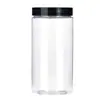 Fabricante de botella de plástico recta para mascotas 1000ml gran capacidad botella redonda de plástico empaque de alimentos botella de plástico transparente
