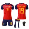 26 Uniforme de Futebol da Copa do Mundo Espanha Uniforme Casa Tamanho Adulto 4 Ku19 Yamal Uniforme de Treino Infantil