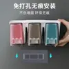 Portacepillos de dientes, Vaso para enjuague bucal sin taladro, Vaso para cepillos de dientes, Estante familiar de pared para pasta de dientes y cepillos de dientes eléctricos de baño