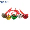 Campanas de Navidad Populares Transfronterizas de 38 mm Galvanizadas al Vacío Brillantes Campanas Colgantes con Cinta Roja DIY Decoraciones Navideñas