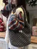 510131 2025 Outono e Inverno Nova Bolsa Feminina Bolsa Tote Coração de Lã de Cordeiro Bolsa de Ombro Feminina Bolsa de Mão Colete