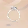 Anillo de plata Ruixing diseño original plata de ley s925 moda para mujer regalo de boda anillo de moissanita venta al por mayor