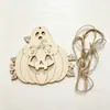 Série Fantasma de Halloween Pingente de Madeira Fatias de Madeira em Branco Material para DIY Infantil Feito à Mão Pacote de Materiais para Grafite Bestseller Transfronteiriço