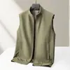 Colete Casual Masculino Transfronteiriço 2026 Primavera Outono Zíper Gola Alta Luxo Leve Business Sem Mangas Jaqueta Jovem Fino Algodão Sem Mangas Roupa Exterior