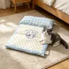 Alfombrilla impermeable de dibujos animados estilo Ins para mascotas, almohadilla refrescante de verano, cama para dormir en sofá para gatos, alfombrilla para cama de perro, alfombrilla universal para mascotas para todas las estaciones