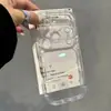 Capa de Celular Transparente para Apple 17 iPhone 16 Pro Max Cor Arco-Íris Cor Doce Capa Dura