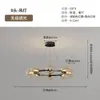Lustre para Sala de Estar Minimalista Italiano Arte Criativa Anel Lâmpada Atmosférica Preta Vidro de Alto Padrão Feijão Mágico Lâmpada de Hall