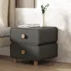 Estilo madera maciza, moderno y lujoso, mesita de noche pequeña creativa 2022, color crema, alternativa de alta gama a la mesita de noche minimalista moderna