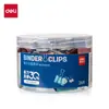 Clips para Carpetas de Colores Serie 8553Es Deli, Tamaño Grande para Exámenes y Documentos, Clips Metálicos Grandes para Documentos, Ahorro de Esfuerzo