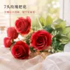 Buquê de Rosas Artificiais de 7 Peças Adereços para Fotografia Decorações de Mesa Parede de Flores Simples Moderna Arranjo para Casamento Hotel Flores