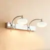 Luz Delantera de Espejo LED Transfronteriza Luz Nórdica Lámpara de Pared de Lujo Doble Cabezal Tres Cabezales Sin Taladro Gabinete de Espejo para Baño Luz Delantera de Espejo Regulable