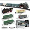 Tren de Pista Eléctrico Transfronterizo Juguete Niños Educativo Ensamblado Luz Artificial Retro Tren Pequeño Juguete de Pista