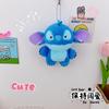 Lindo Oso Fresa Monstruo de Tres Ojos Stitch Llavero Colgante Creativo Juguete de Peluche Winnie the Pooh Bolso Pequeños Adornos Colgantes