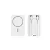 Mini Power Bank Sem Fio Magnético Magsafe com Cabo Embutido 15W 10000 mAh Carregamento Rápido Fonte de Alimentação Móvel