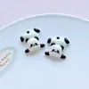Accesorios para Zapatos de Madera de Panda de Dibujos Animados Lindos, Pegamento Cremoso para Manualidades, Carcasa de Teléfono, Piezas de Decoración Semiacabadas de Resina