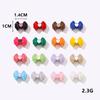 Colgante de aleación simple con microincrustaciones tridimensionales, bonito lazo de amor de gatito, accesorios para pulsera y collar