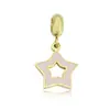 Panjia Accesorios para joyería DIY Mickey Minnie Estrella de cinco puntas Gota de aceite Colgante pequeño Pulsera de acero de titanio Colgante de collar Mujer