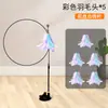 Juguete para Gatos con Ventosa, Palo para Provocar Gatos, Autoentretenimiento, Alivio del Aburrimiento, Palo Automático Perezoso con Pluma y Cascabel, Flor de Seda Duradera