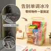 Caixa de Armazenamento para Geladeira com Expressão Fofa Transparente Grau Alimentício PET Organizador de Frutas, Vegetais e Ovos Empilhável