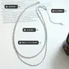 Estilo Frío ins Estilo Coreano de Moda Trendy Simple No se Desvanece Zircón Incrustado Collar de Doble Capa Ventas Calientes Transfronterizas Primera Joyería
